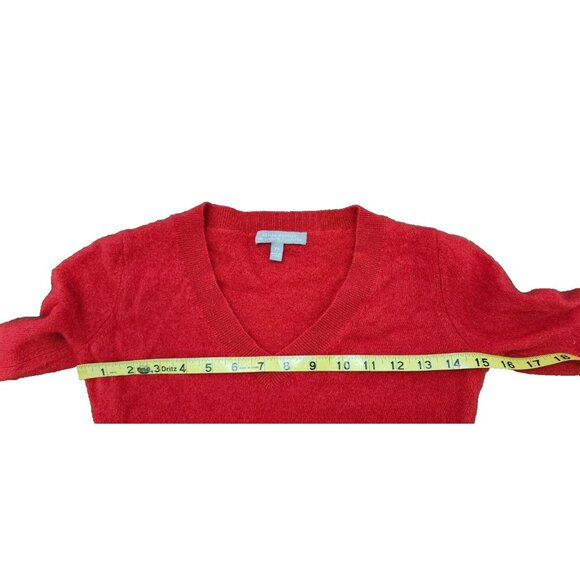 Neiman Marcus The Cashmere Collection Sweater Red V-neck Pullover Size XS - Picture 9 of 11
